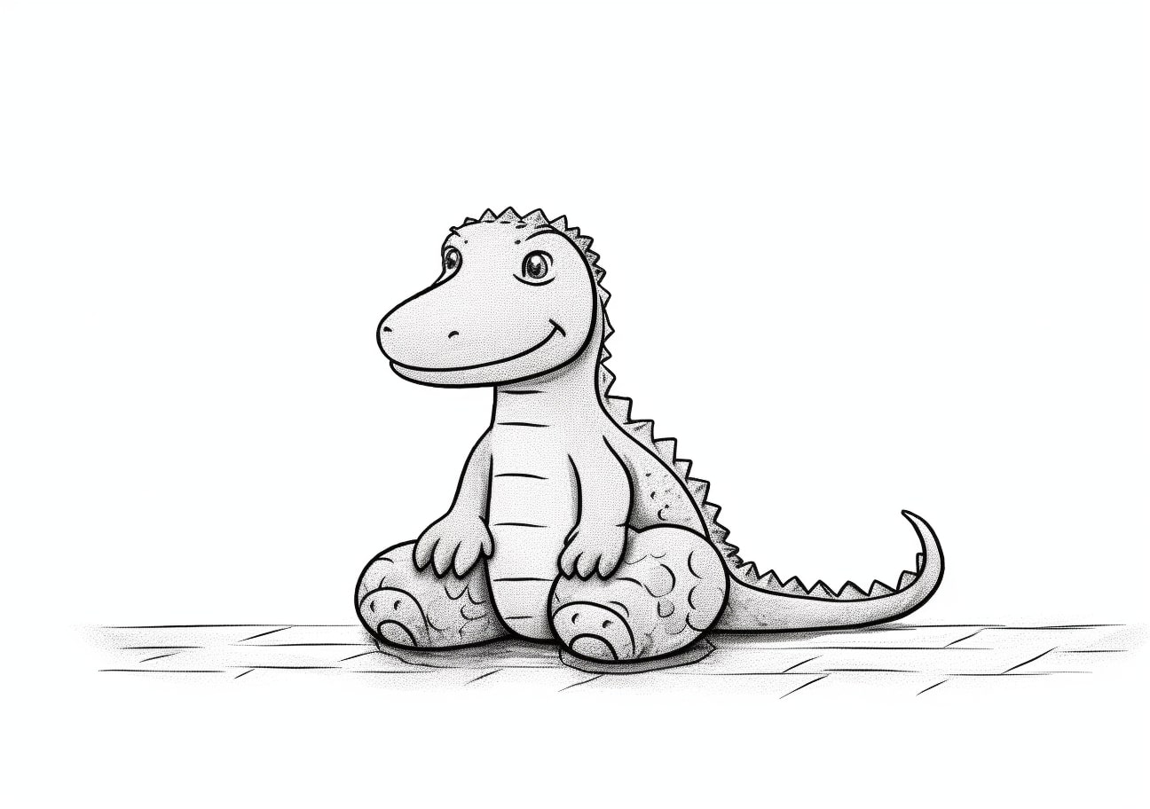 Alligators Coloring Pages, Pequeño caimán de juguete