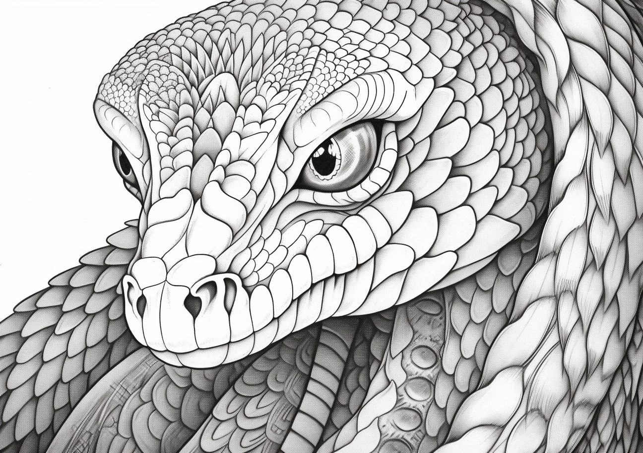 Snake Coloring Pages, Realistic snake coloring page