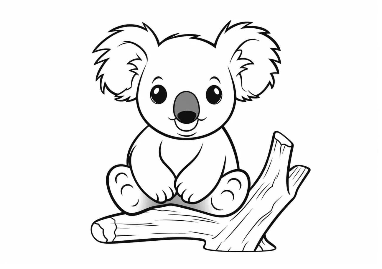 Koalas Coloring Pages, Baby cartoons Koala