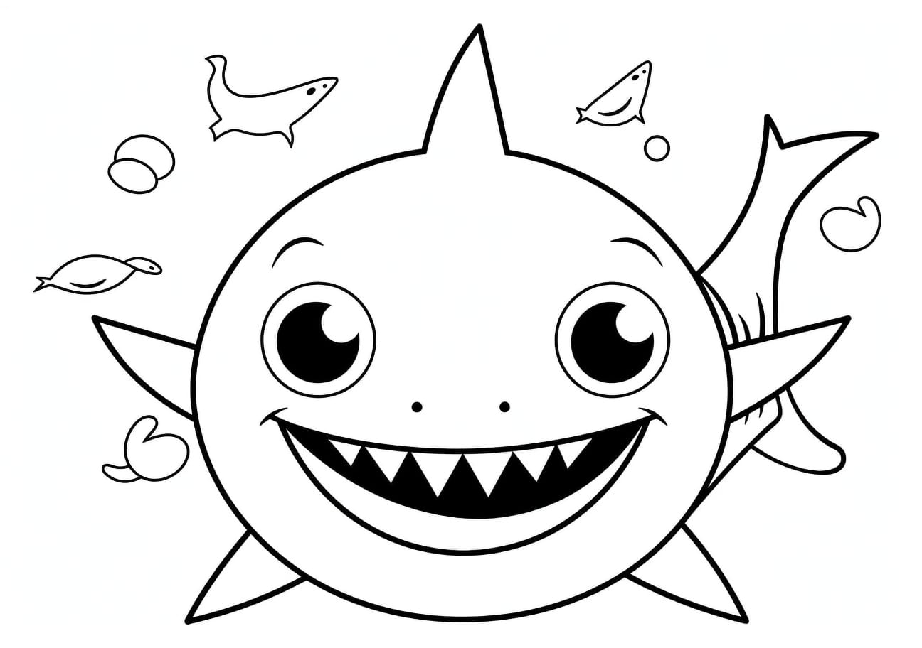 Shark Coloring Pages, baby shark