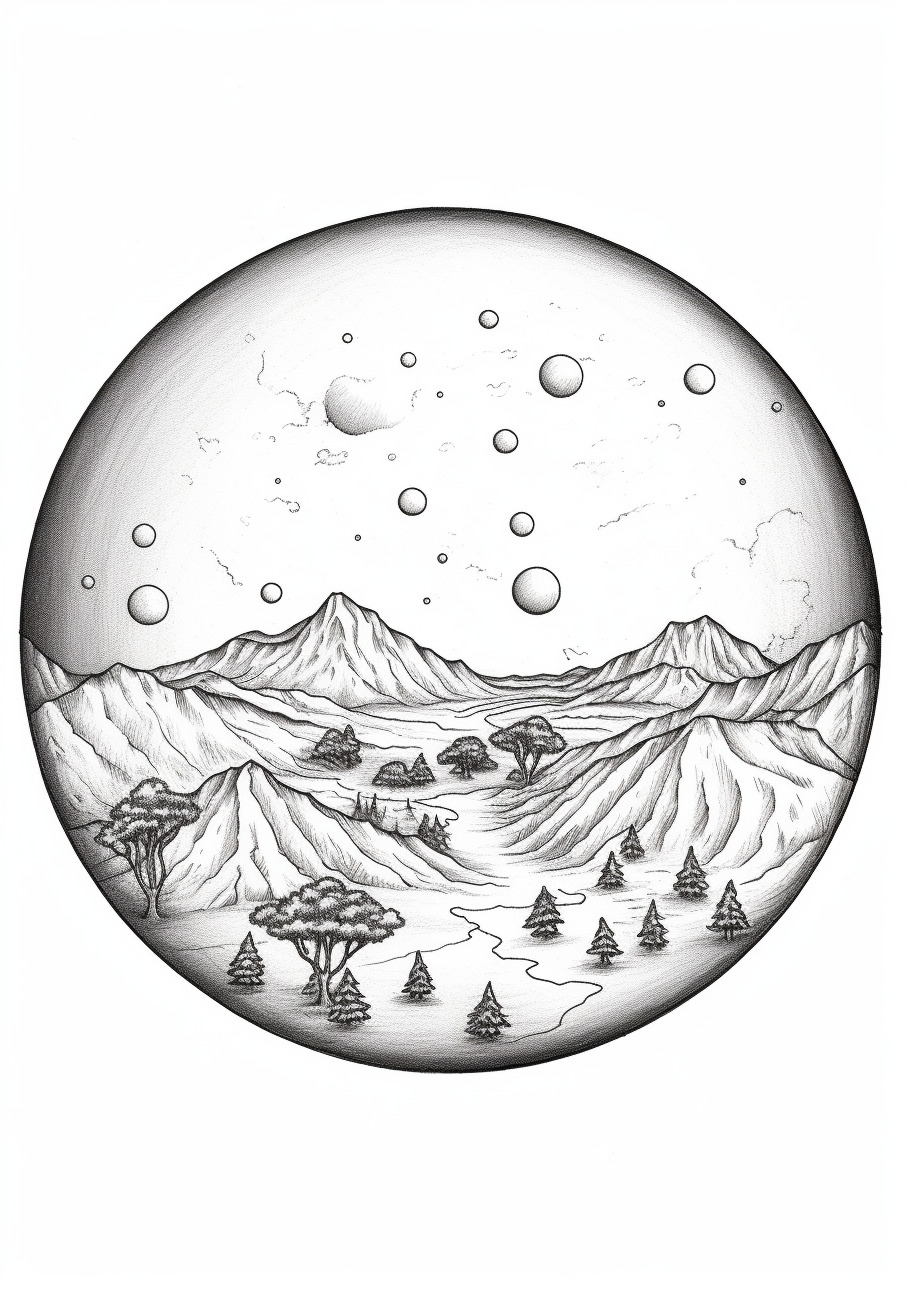 Planets Coloring Pages, Planet mars in the future