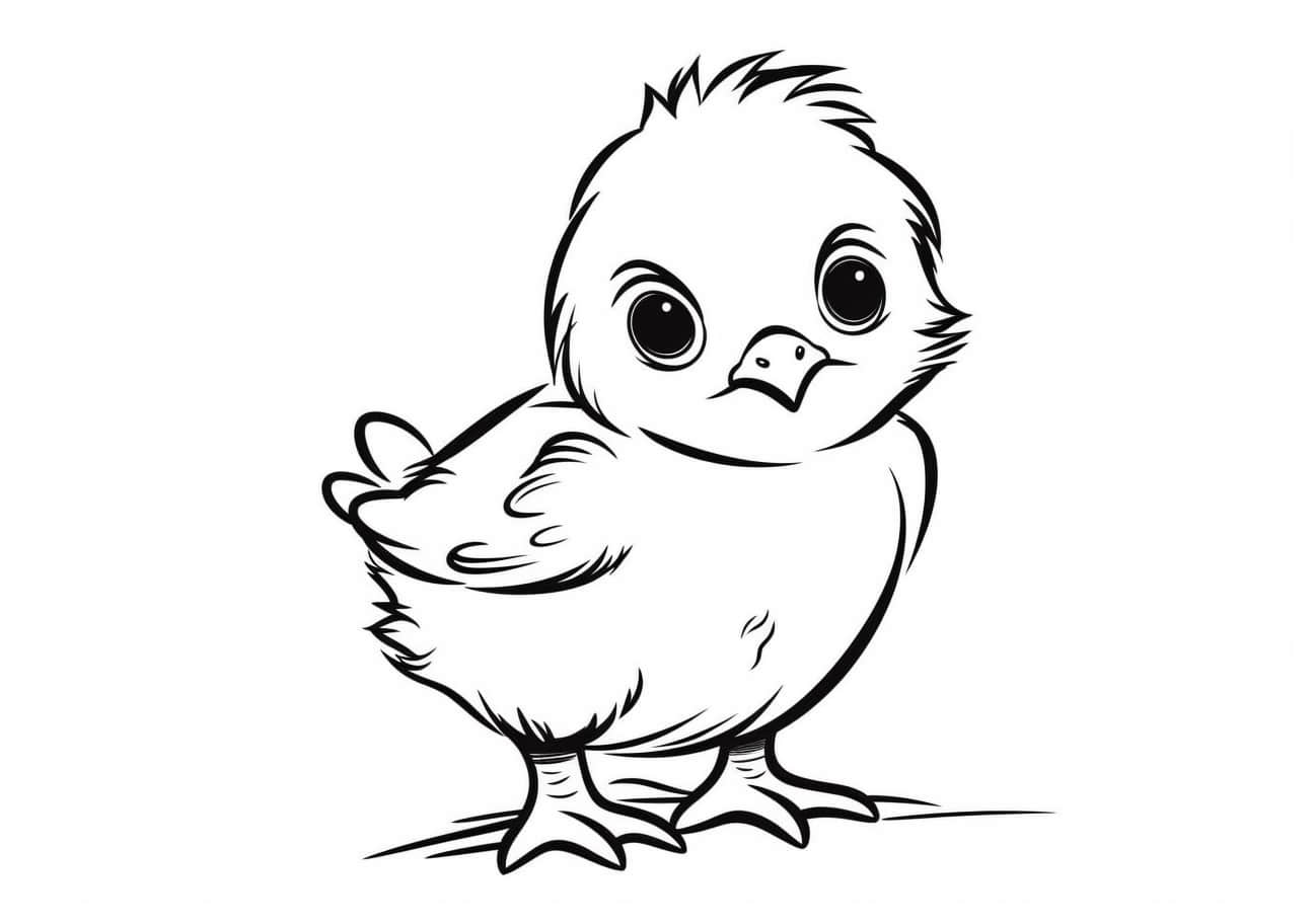 Baby chicks Coloring Pages, Petit poulet