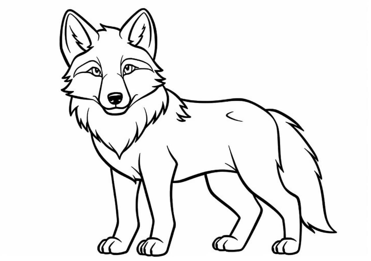 Wolf Coloring Pages, cute wolf