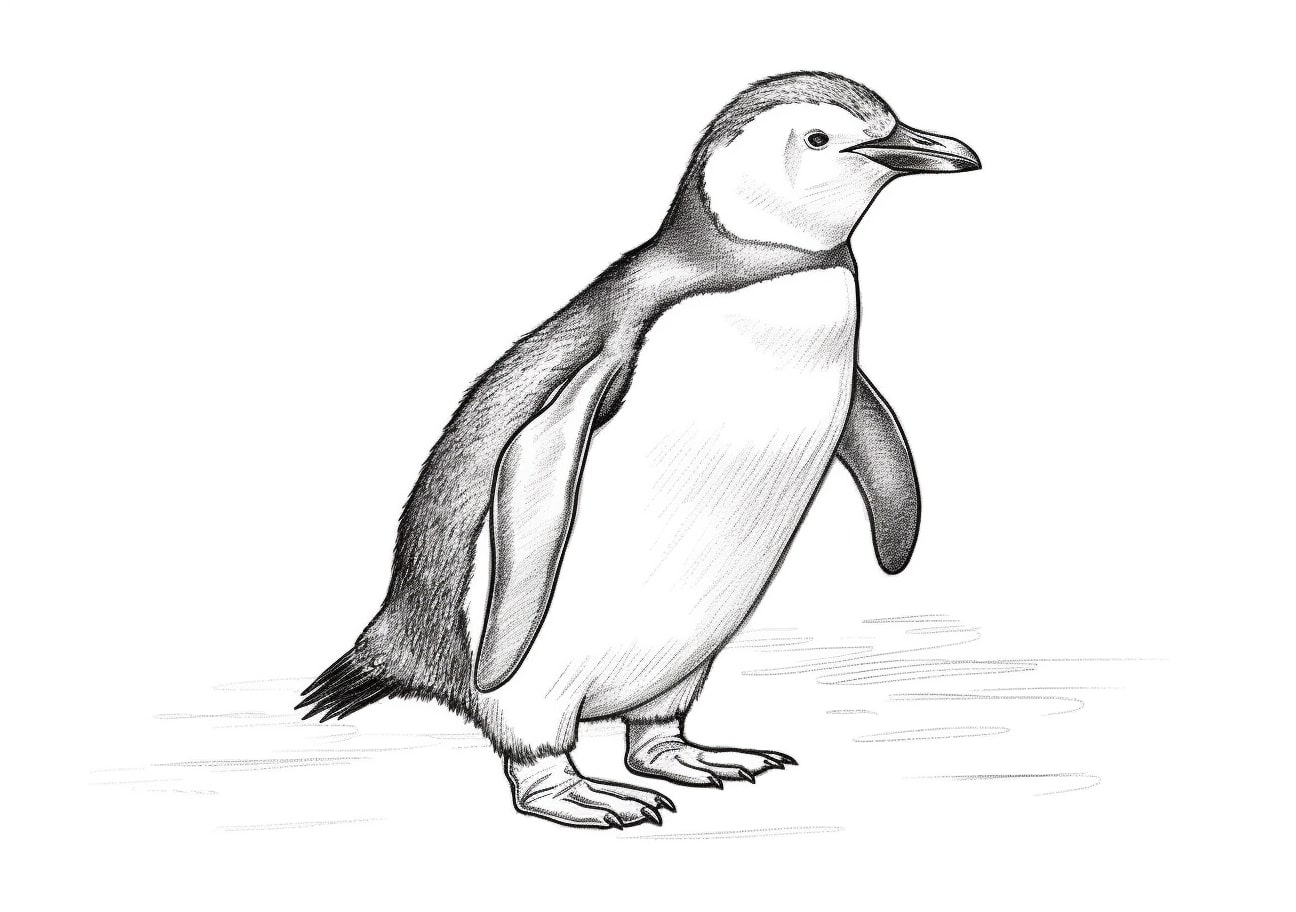 Penguin Coloring Pages, pingüino