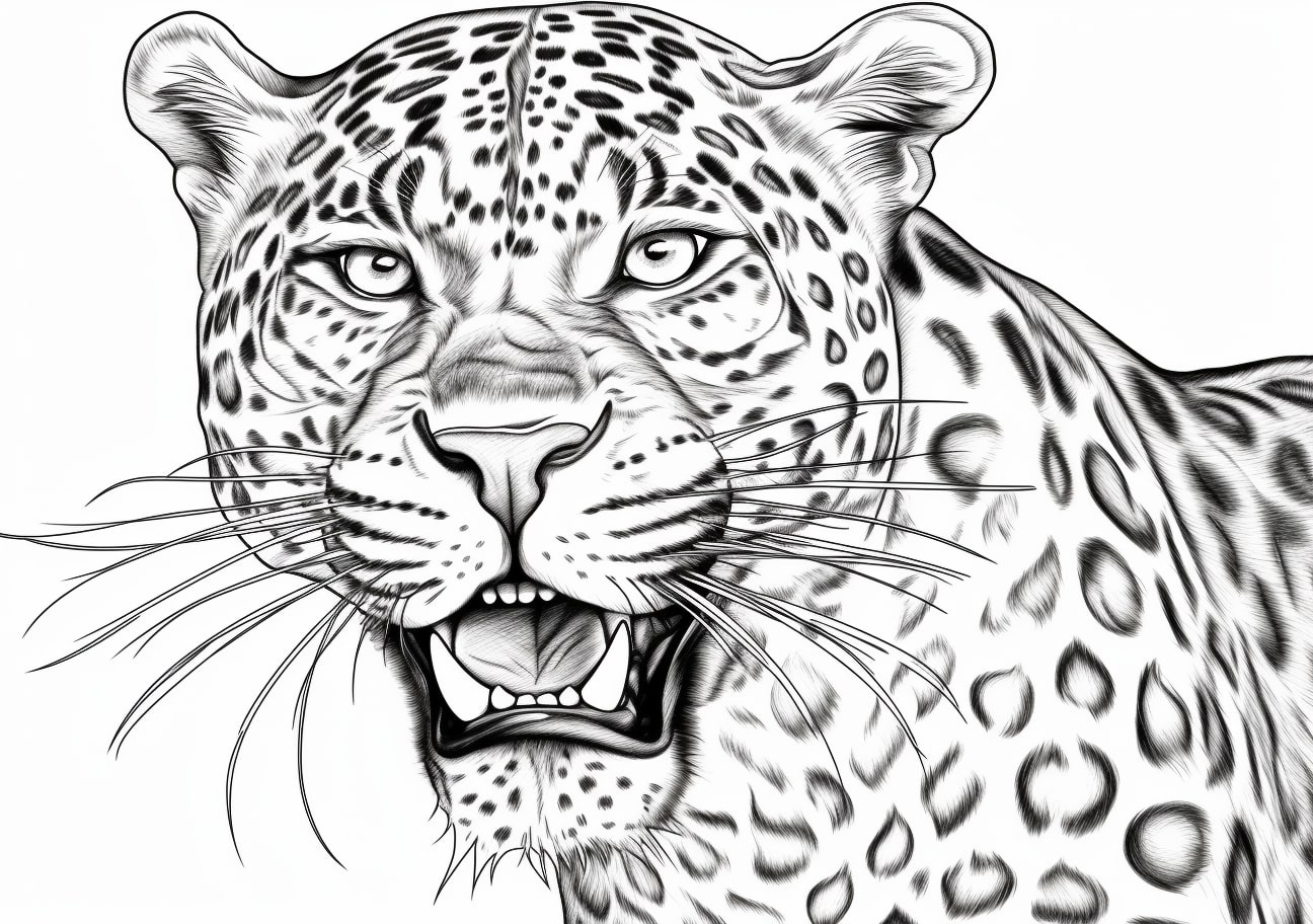 Leopards Coloring Pages, Seriously Leopard