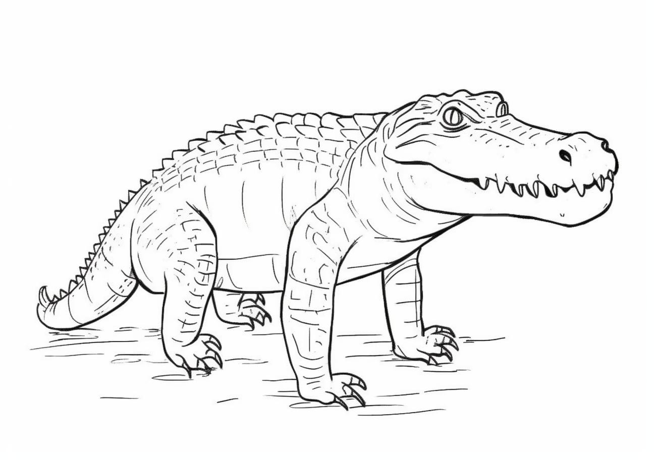 Crocodile Coloring Pages, cocodrilo