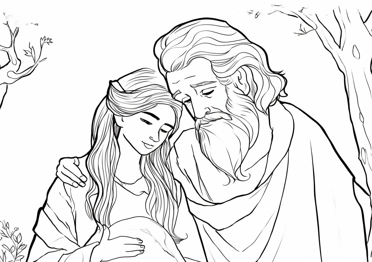Abraham and Sarah Coloring Pages, Abraham and Sarah: promise