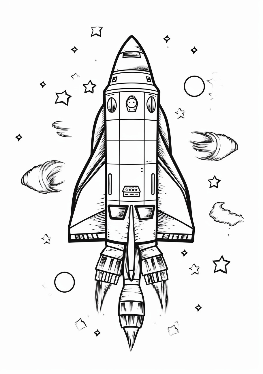 Rockets Coloring Pages, Rocket adult