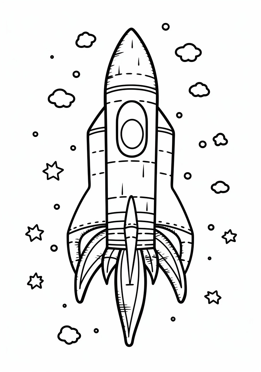 Rockets Coloring Pages, Rocket
