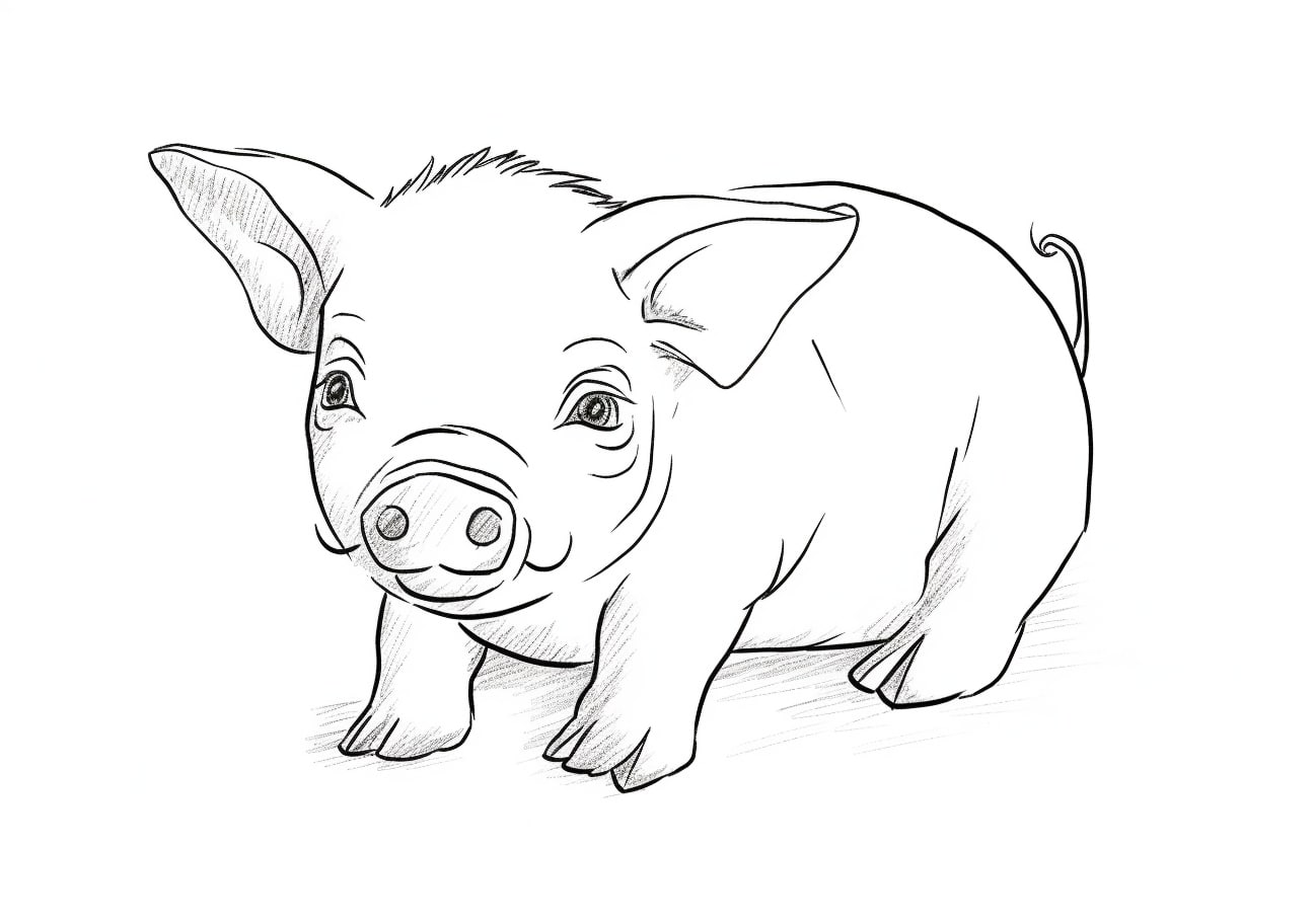 Pig Coloring Pages, little piggy