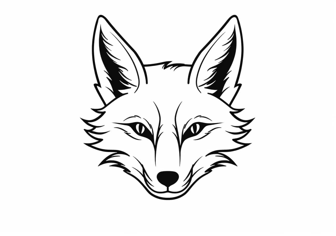 Fox Coloring Pages, Fox face