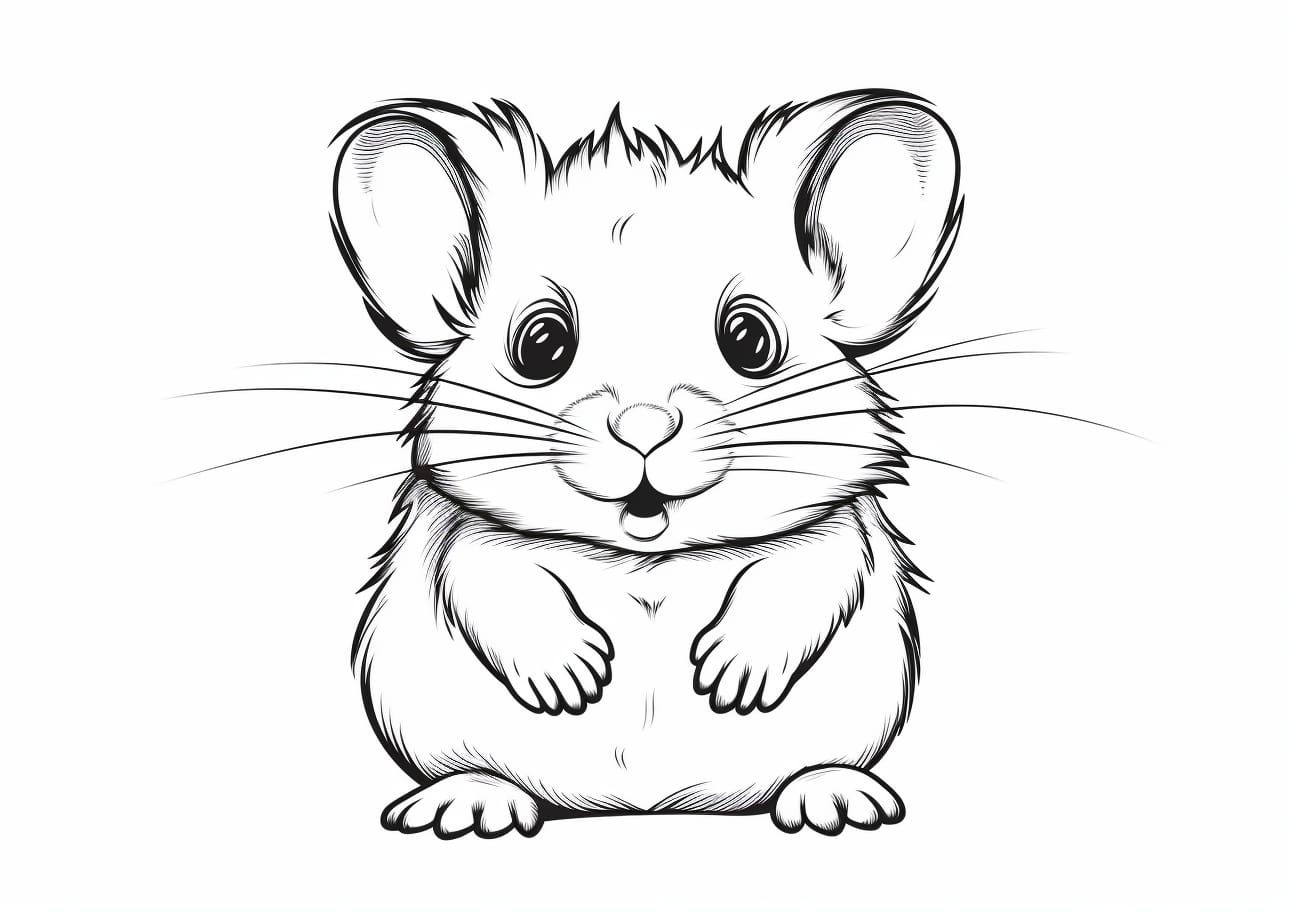 Hamsters Coloring Pages, Bébé hamster