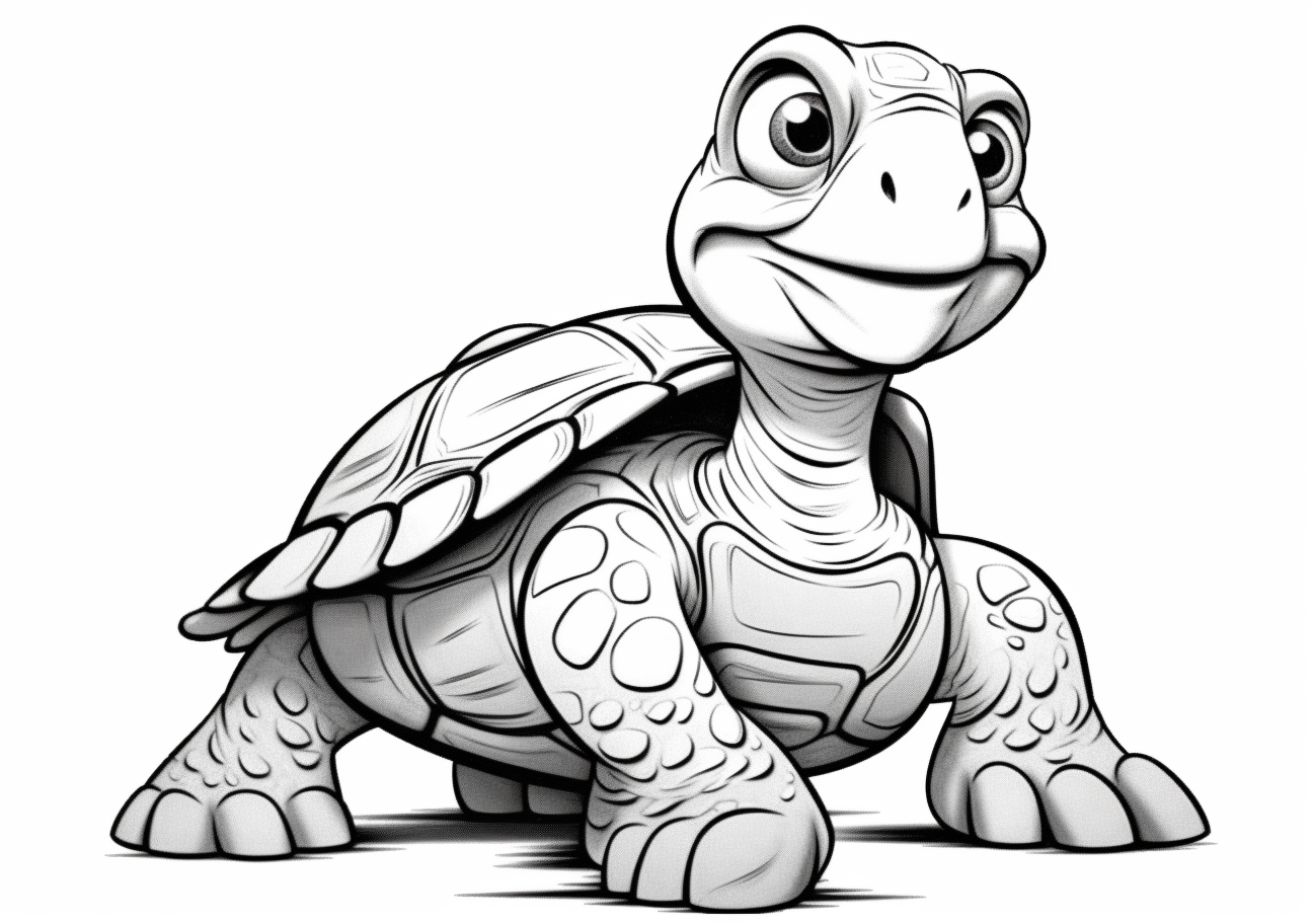 Turtle Coloring Pages, Cool turtle