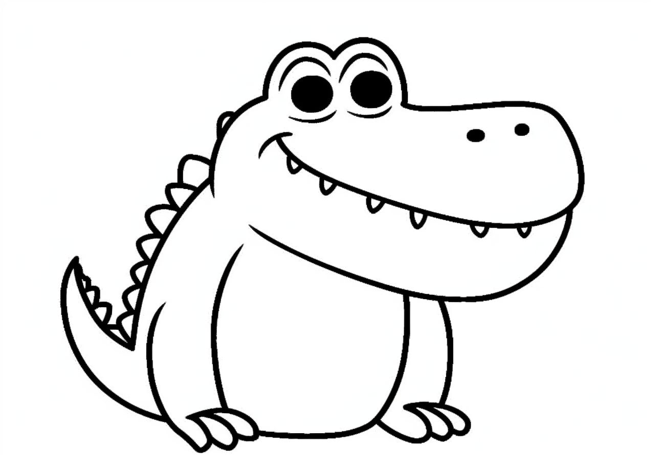 Alligators Coloring Pages, lindo caimán