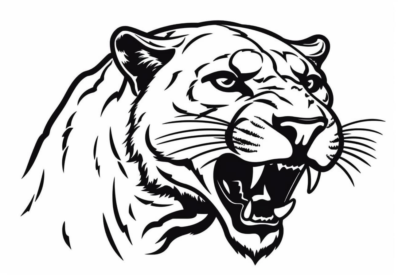 Panther Coloring Pages, パンサー・タトゥーのアイデア