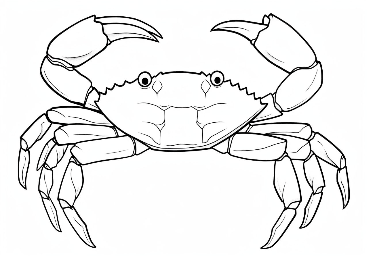 Crabs Coloring Pages, cangrejo azul