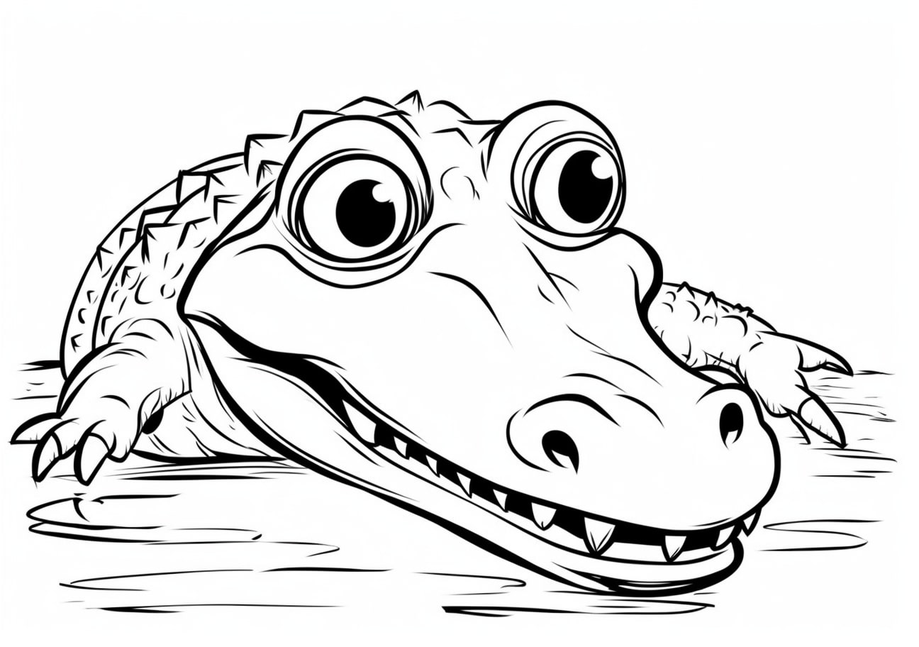 Crocodile Coloring Pages, bebé cocodrilo