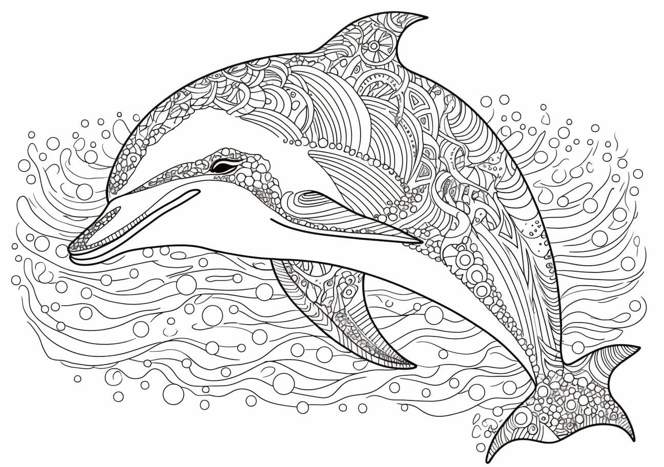 Dolphin Coloring Pages, Dolphin