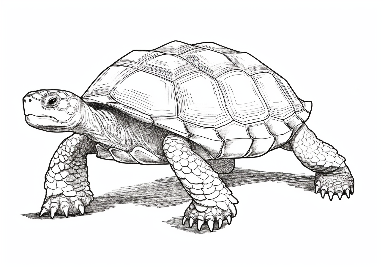 Turtle Coloring Pages, une vraie vieille tortue