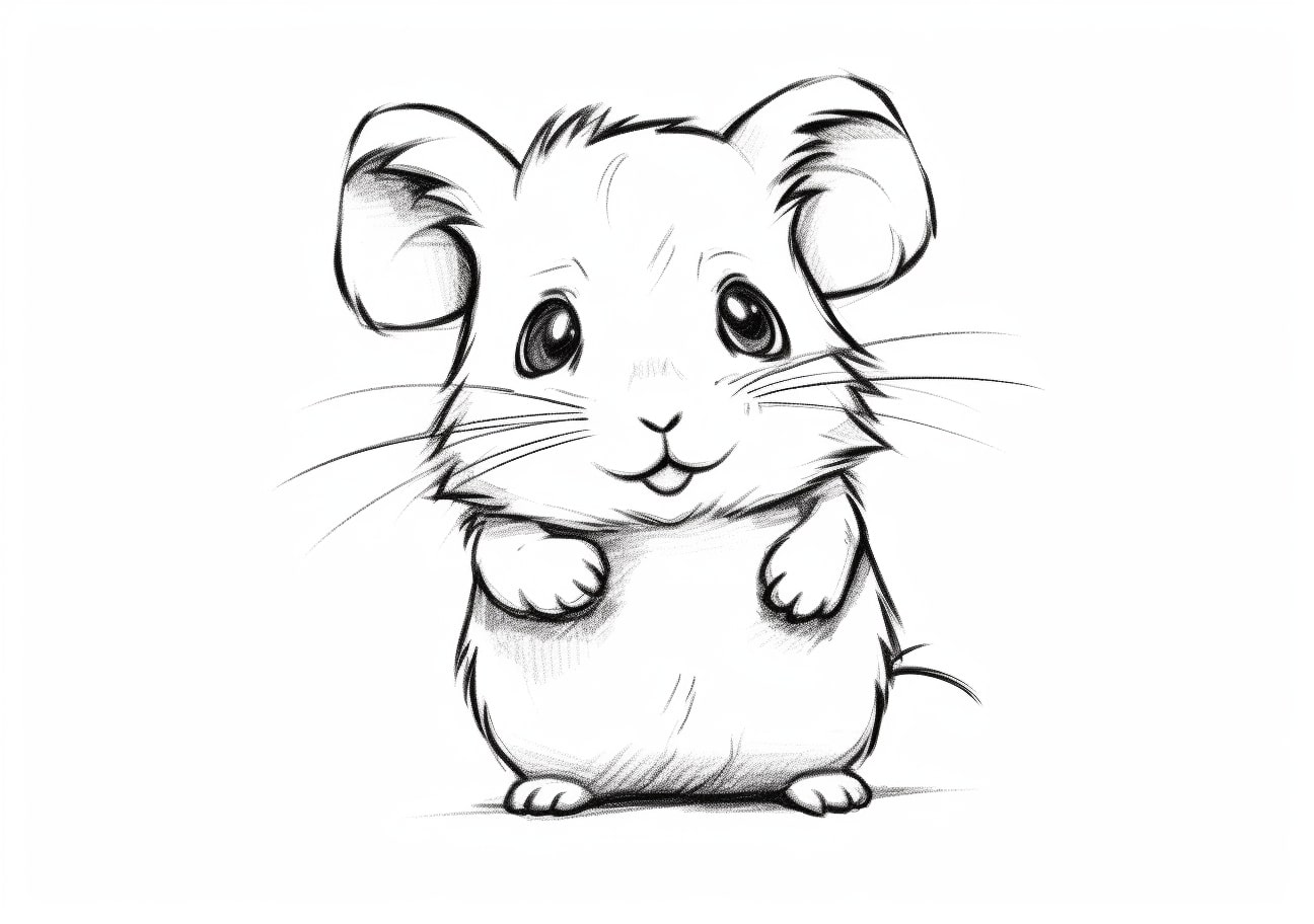 Hamsters Coloring Pages, Bébé hamster