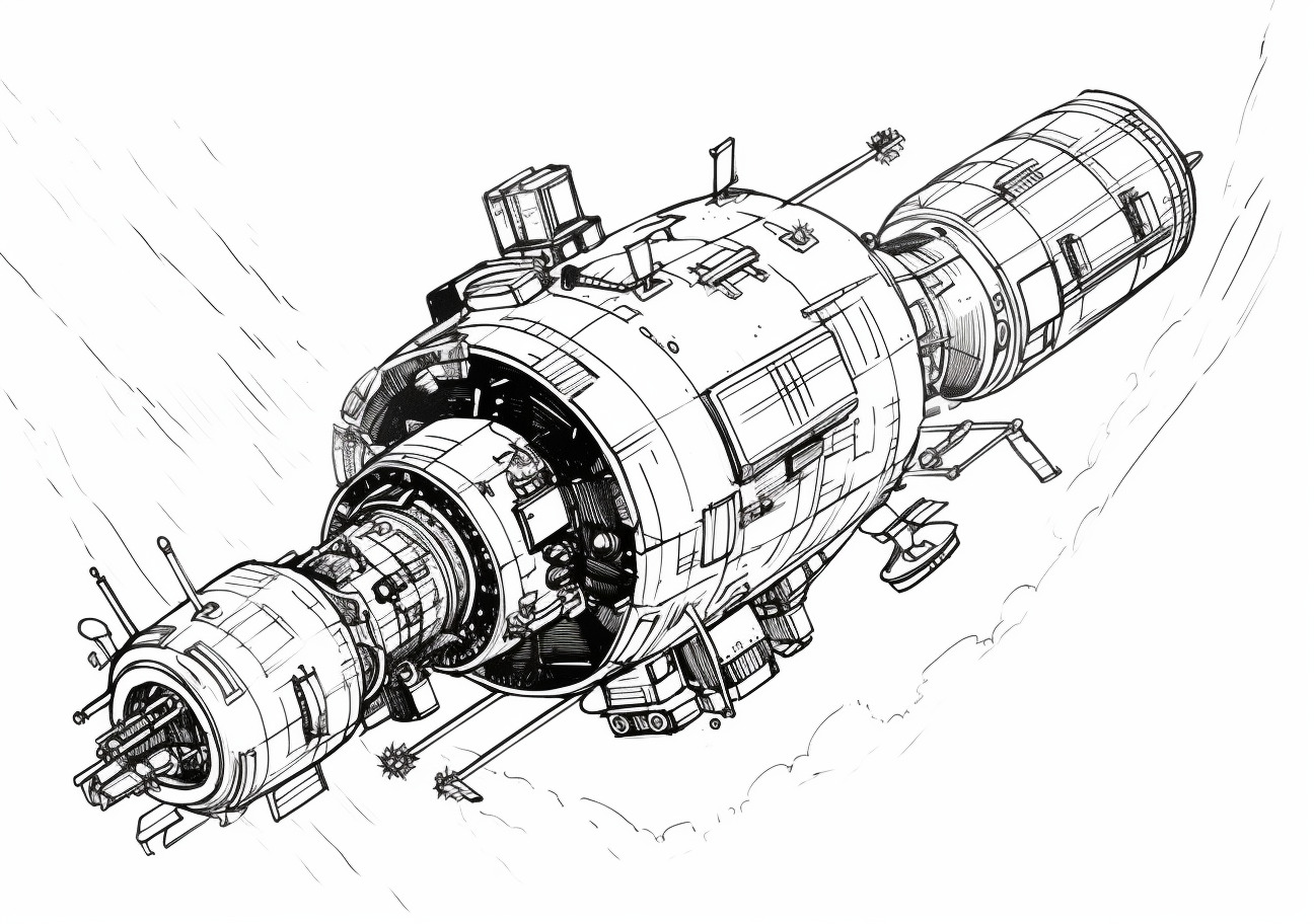 Satellite Coloring Pages, Satellite with sensor