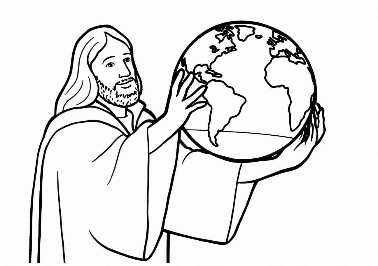 Bible Creation of Earth Coloring Pages, God create Eath