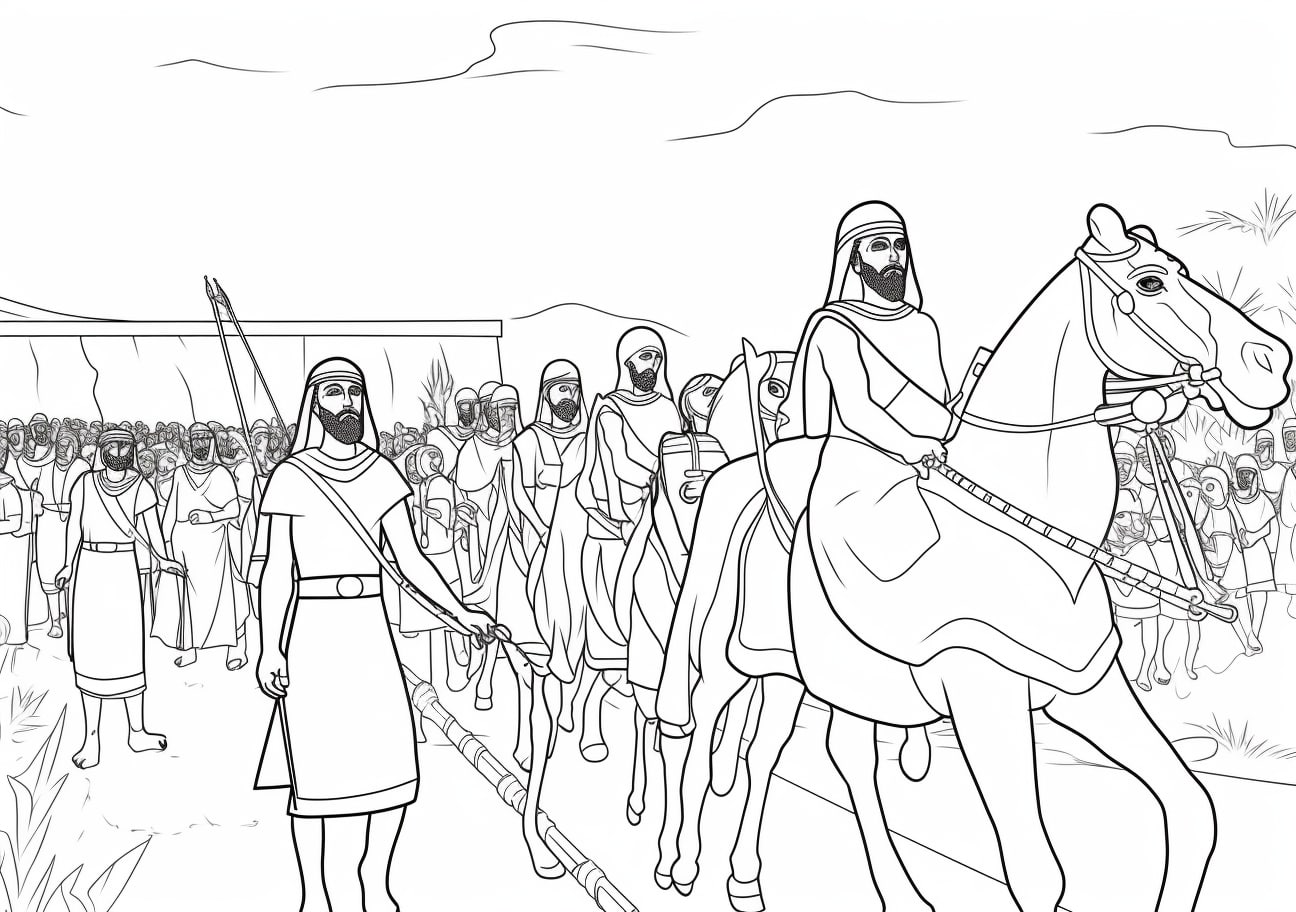 Exodus Coloring Pages, Exodus of Israel from Egypt