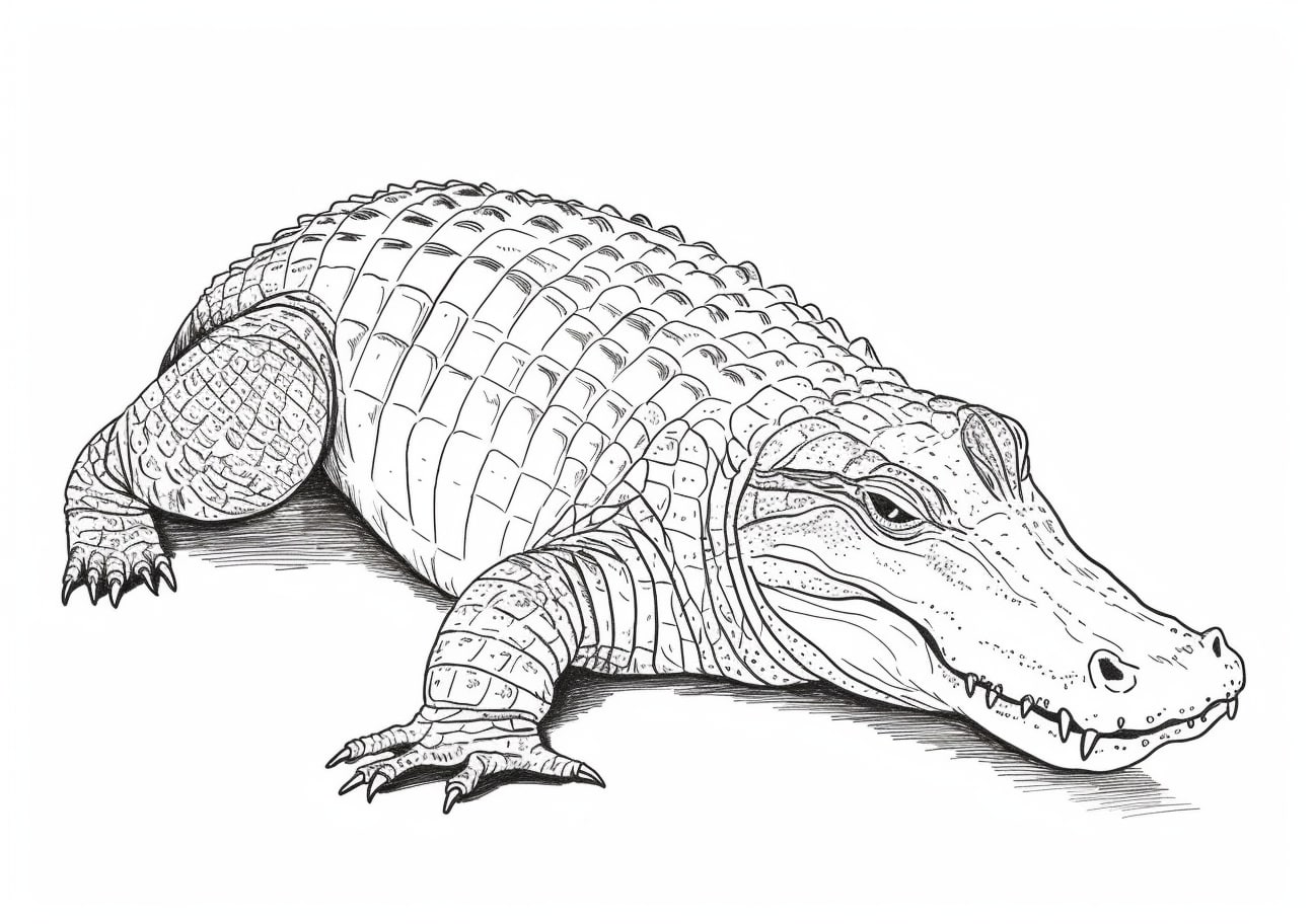 Alligators Coloring Pages, Caimán