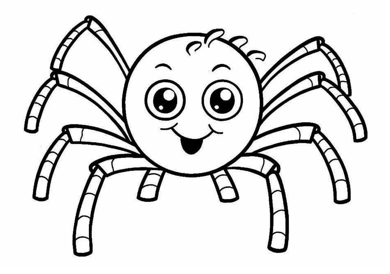 Spiders Coloring Pages, Araignée amicale