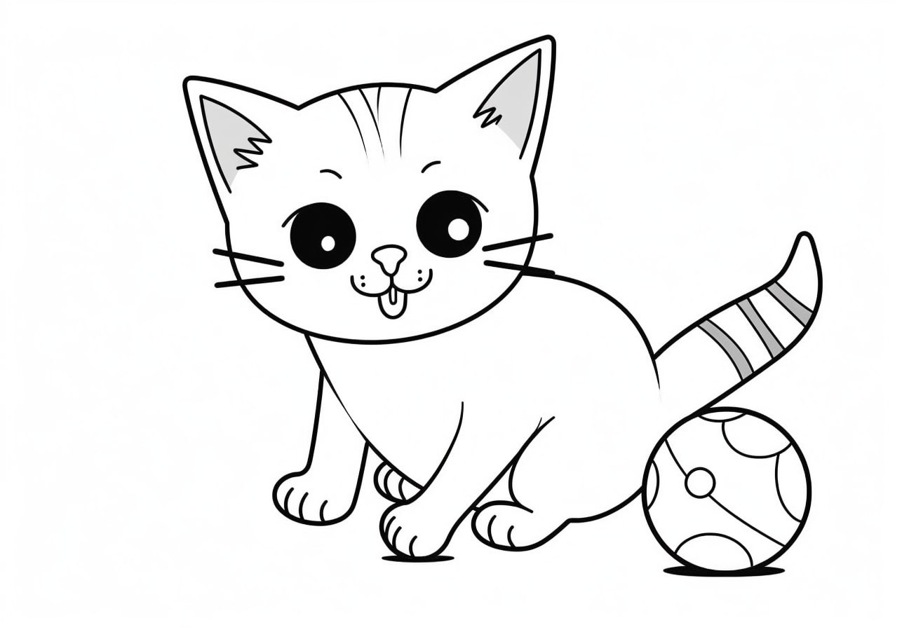 Kitten Coloring Pages, にゃんこあそび