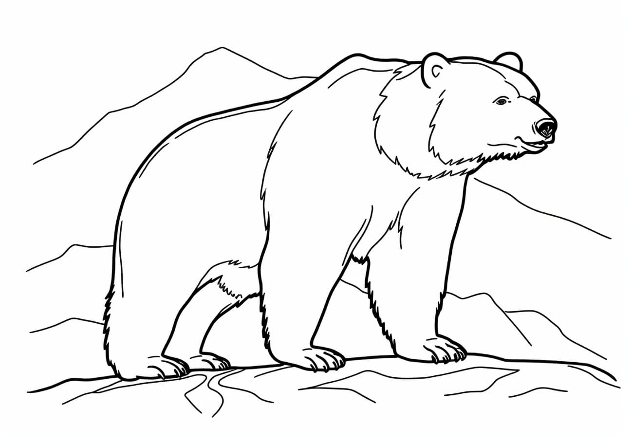 Bear Coloring Pages, Adult Malazian Bear