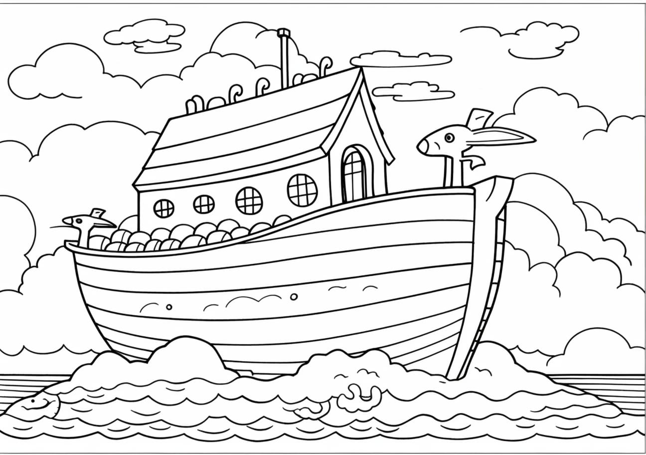 Noah's Ark Coloring Pages, Noahs Ark