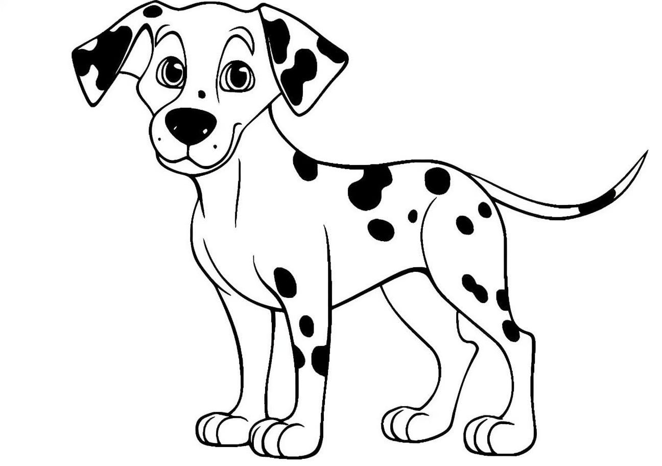 Cute puppy Coloring Pages, ダルメーションパピー