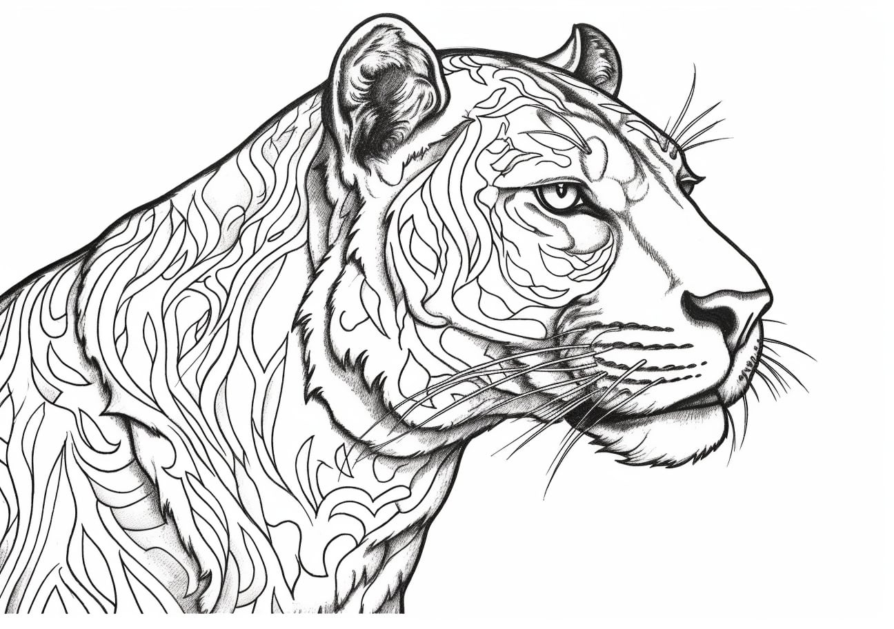 Panther Coloring Pages, Panthère Zentagle