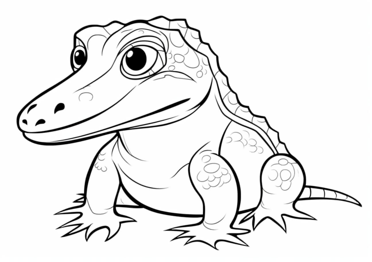 Alligators Coloring Pages, bebé caimán