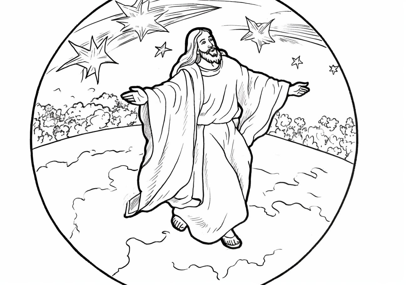Bible Creation of Earth Coloring Pages, God create Earth