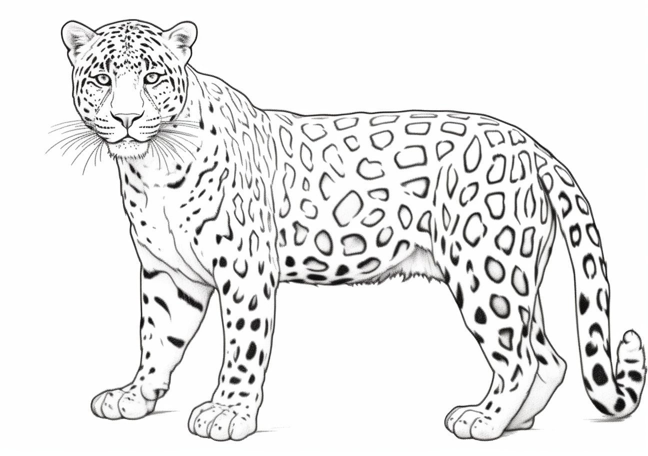 Leopards Coloring Pages, Leopard in full size