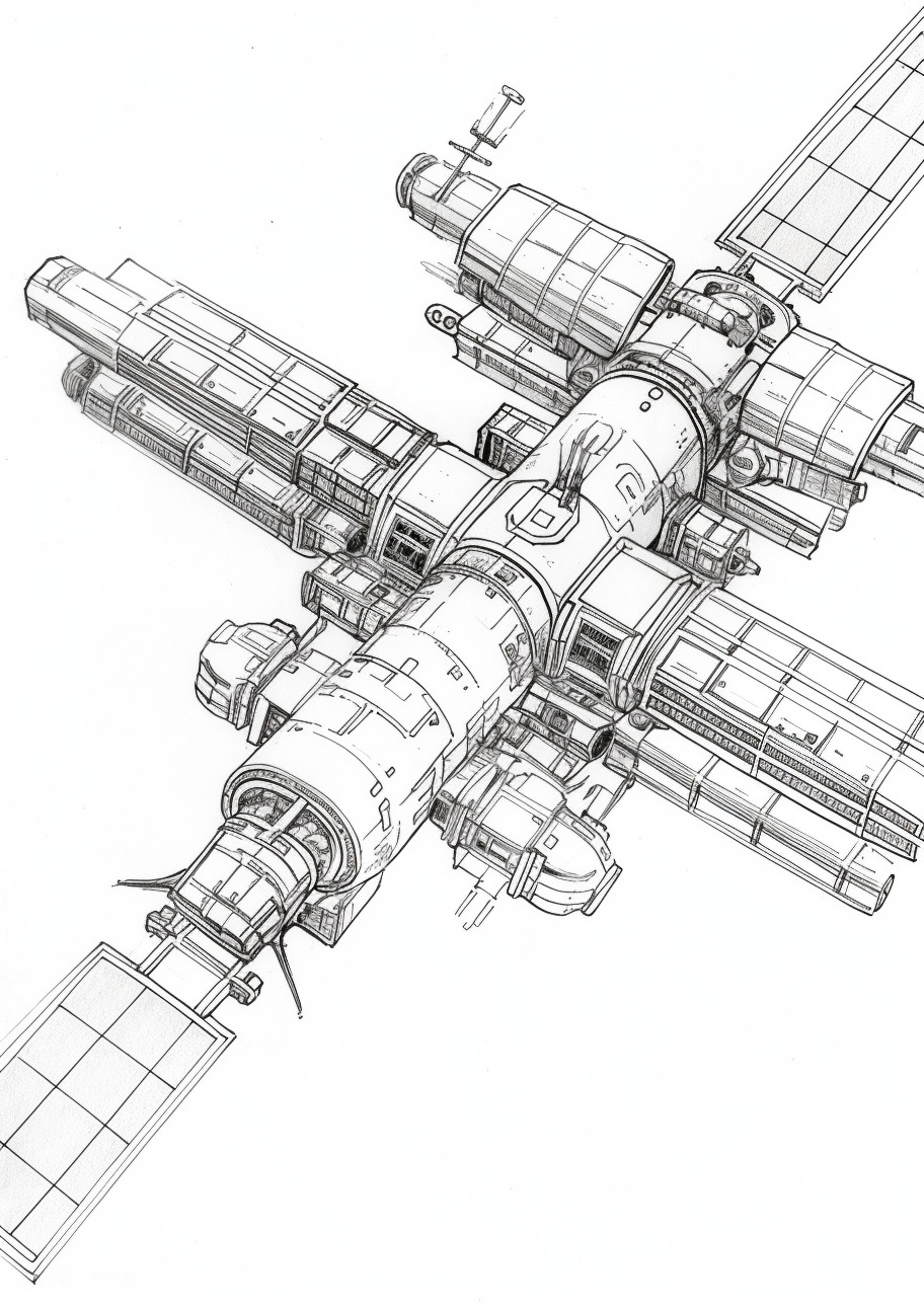 Space Station Coloring Pages, International space station