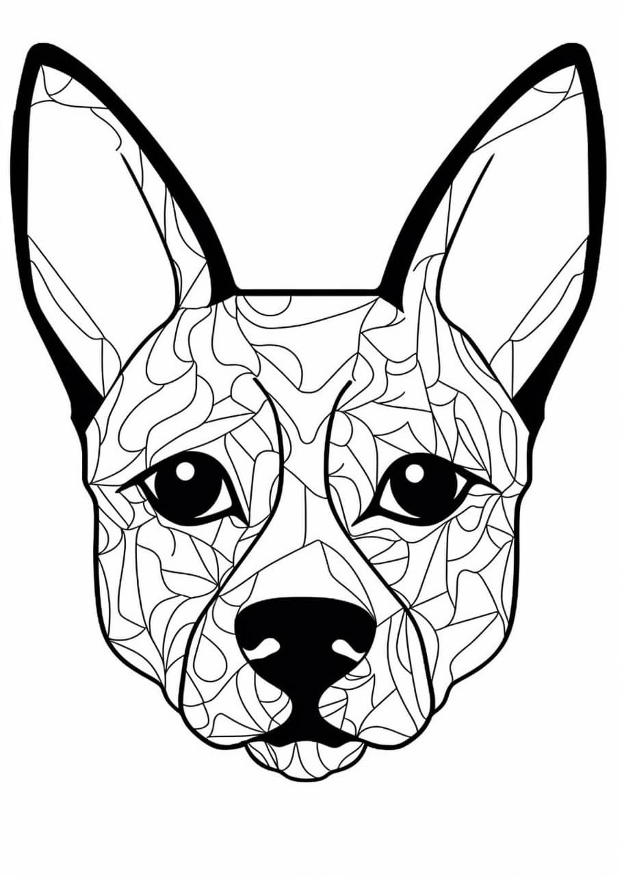 Dog Coloring Pages, nice dog face