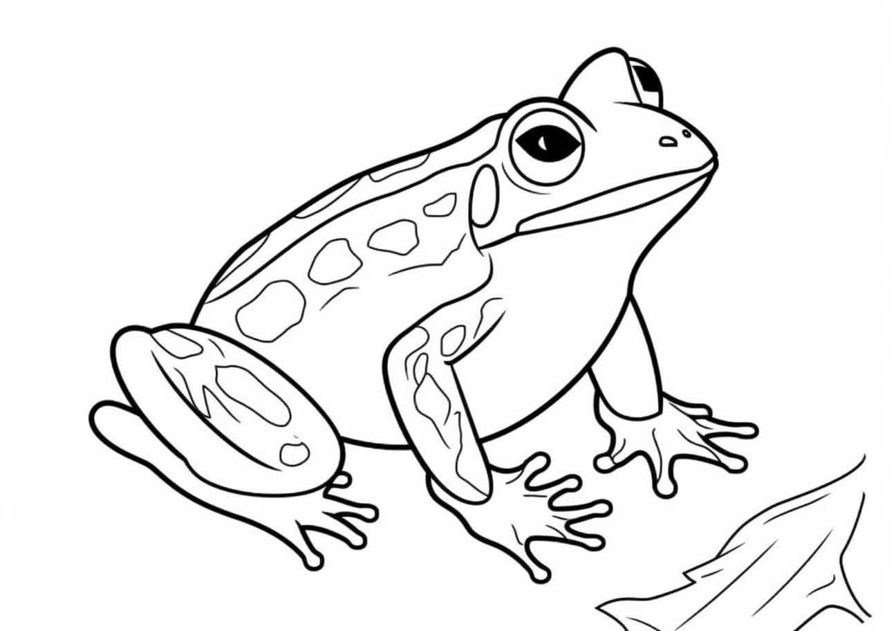 Frog Coloring Pages, rana vieja