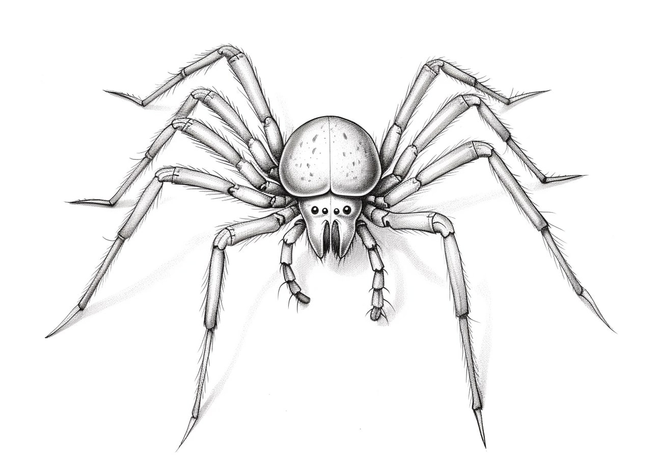 Spiders Coloring Pages, Une araignée vraiment effrayante