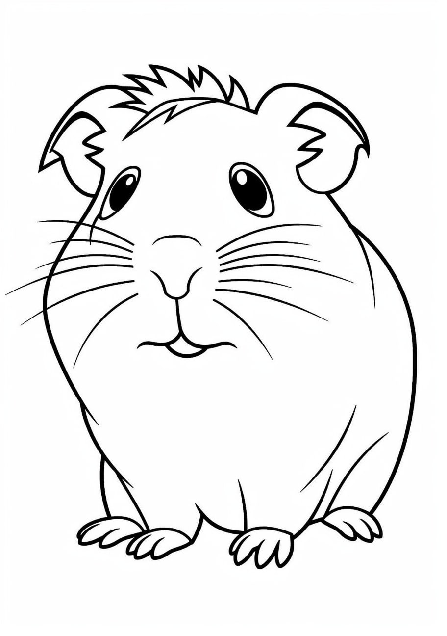 Guinea pig Coloring Pages, 遊びのモルモット
