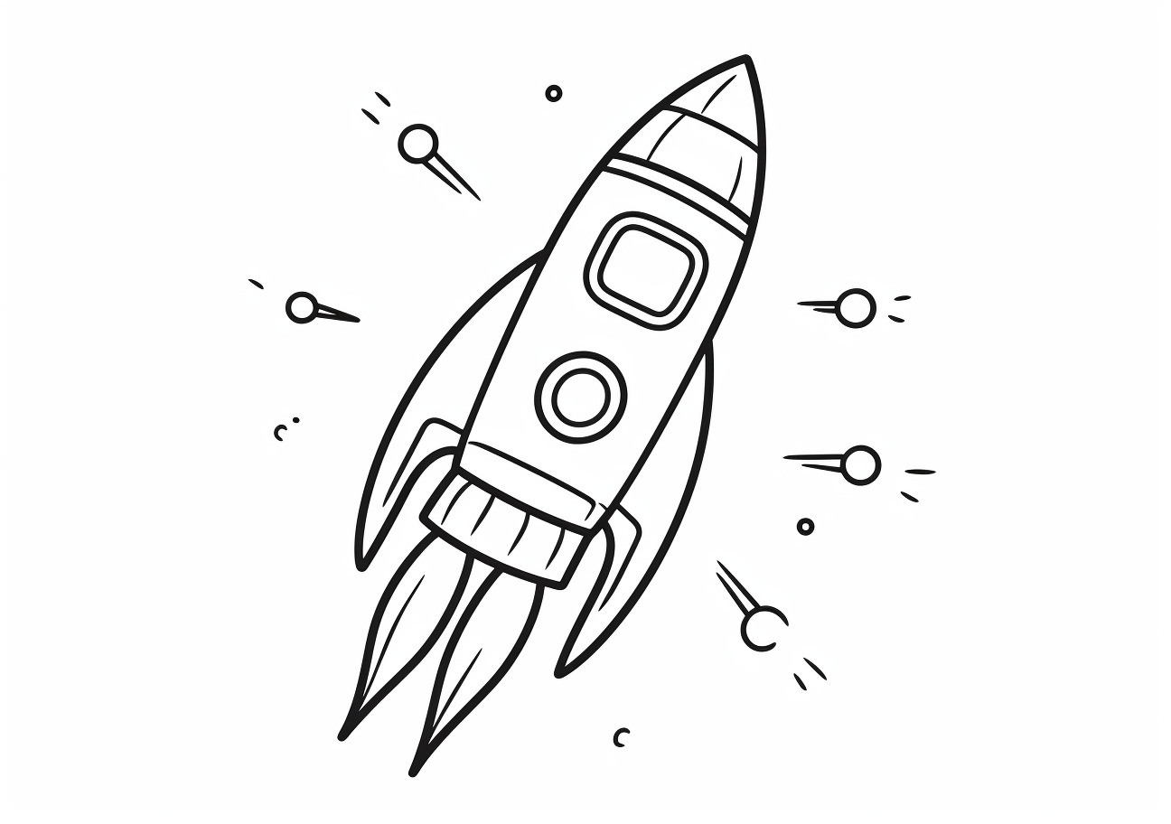 Rockets Coloring Pages, Emoji fusée
