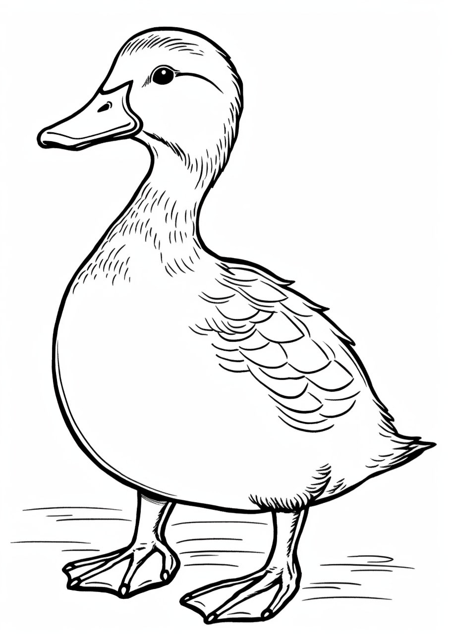 Ducks Coloring Pages, Adult duck