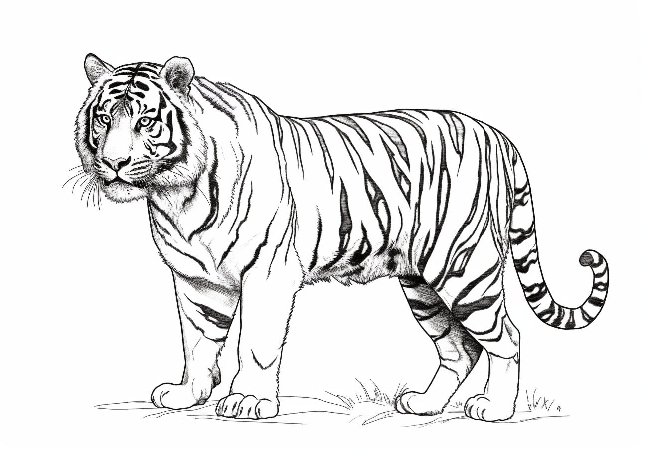 Tiger Coloring Pages, Original picture of Tiger