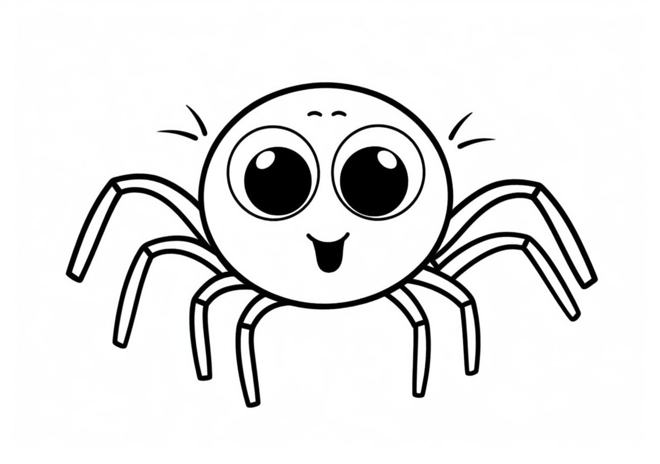 Spiders Coloring Pages, クモの絵文字