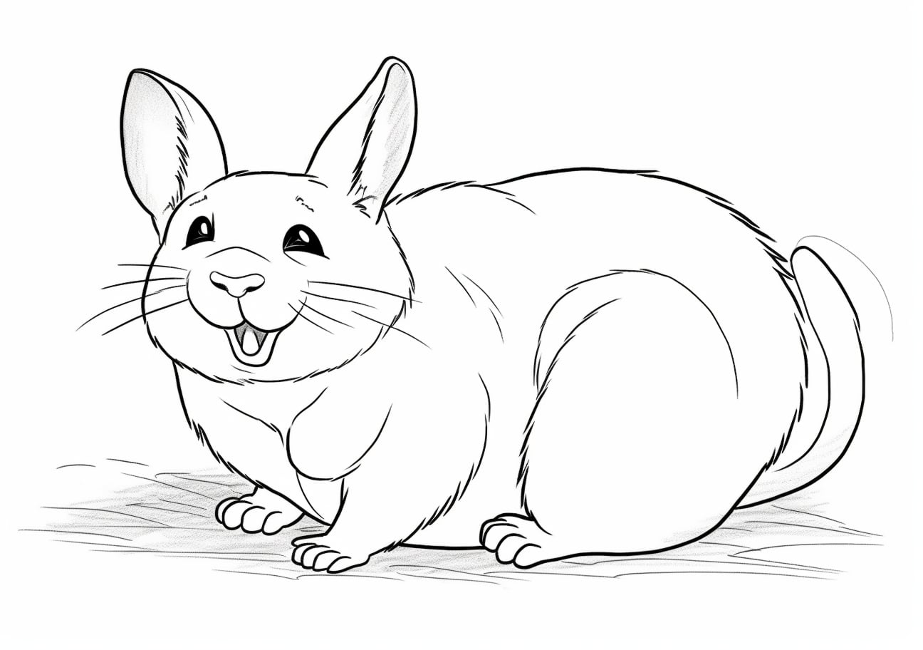 Chinchilla Coloring Pages, チンチラ笑