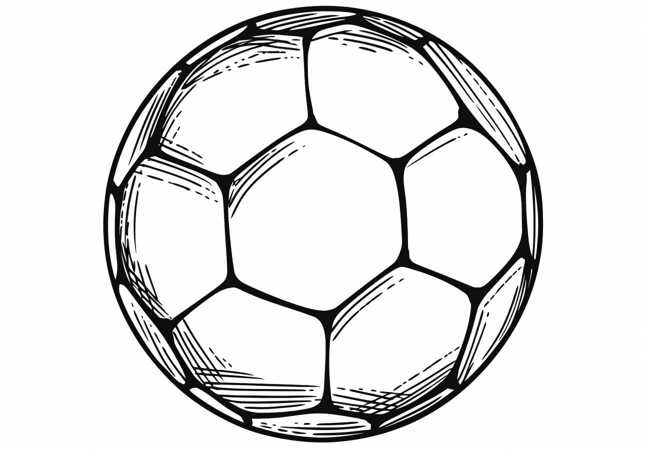 Crafts & Hobbies Coloring Pages, Balón de fútbol