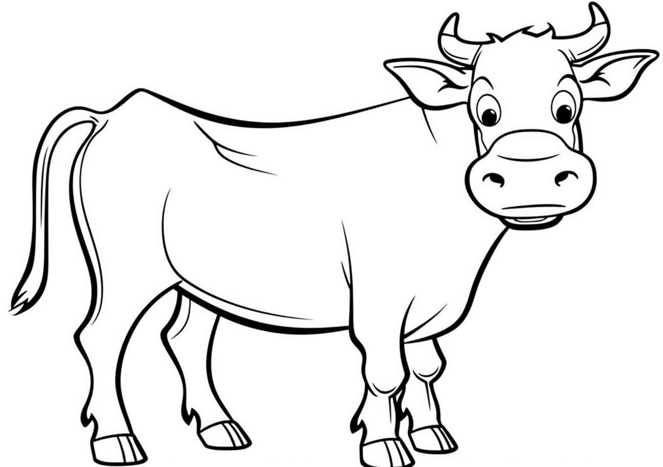 Cow Coloring Pages, adult cow