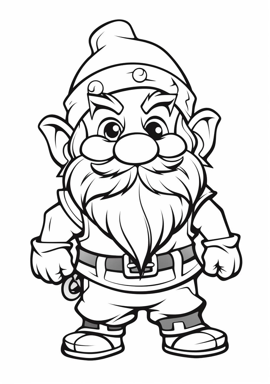 Snow White and the Seven Dwarfs Coloring Pages, wise gnome